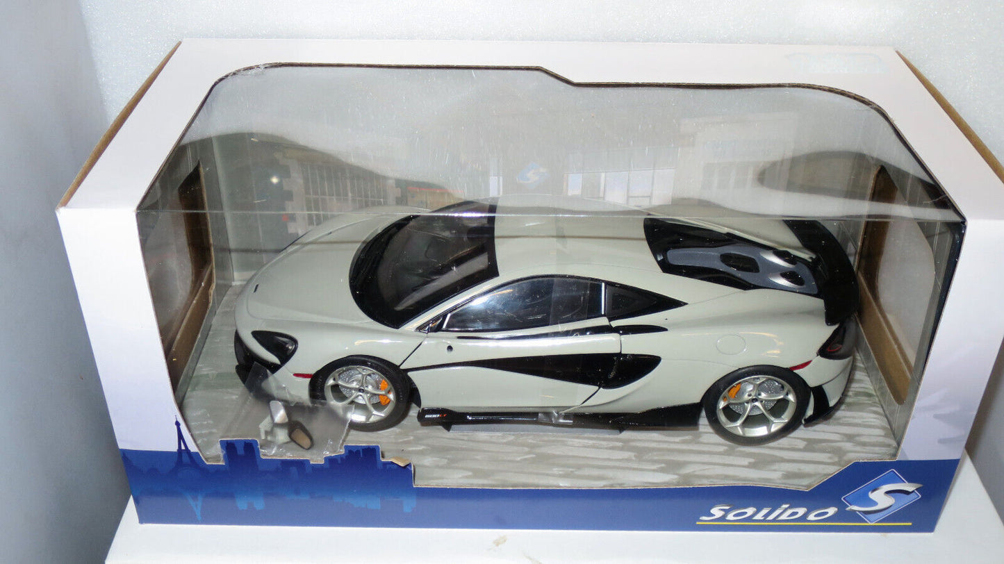 SOLIDO 1/18 DIECAST McLAREN 600LT COUPE 2018 BLADE SILVER ROAD CAR #S1804506