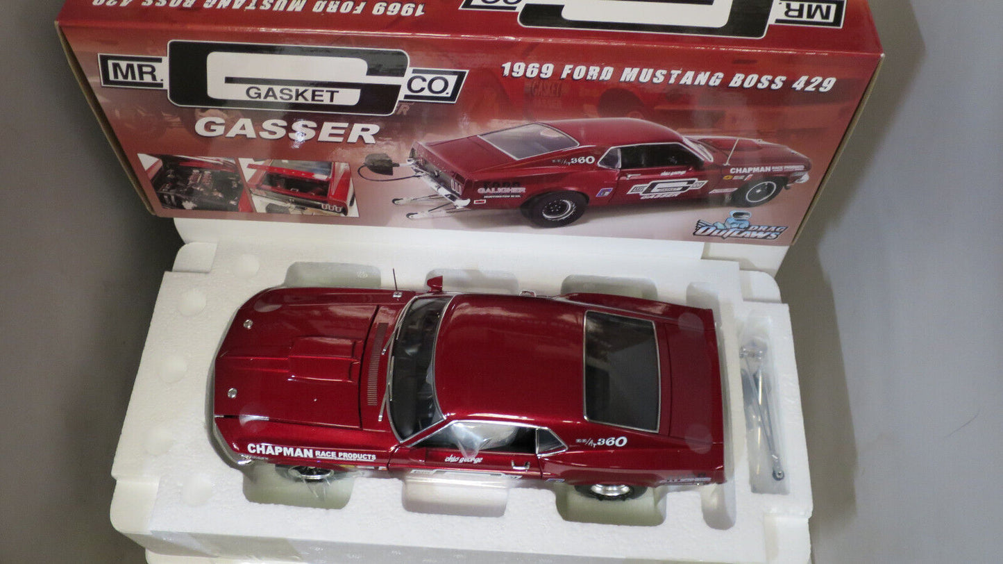 ACME 1/181969 FORD MUSTANG BOSS 429 MR GASKET GASSER DRAG OUTLAWS RED  A1801854