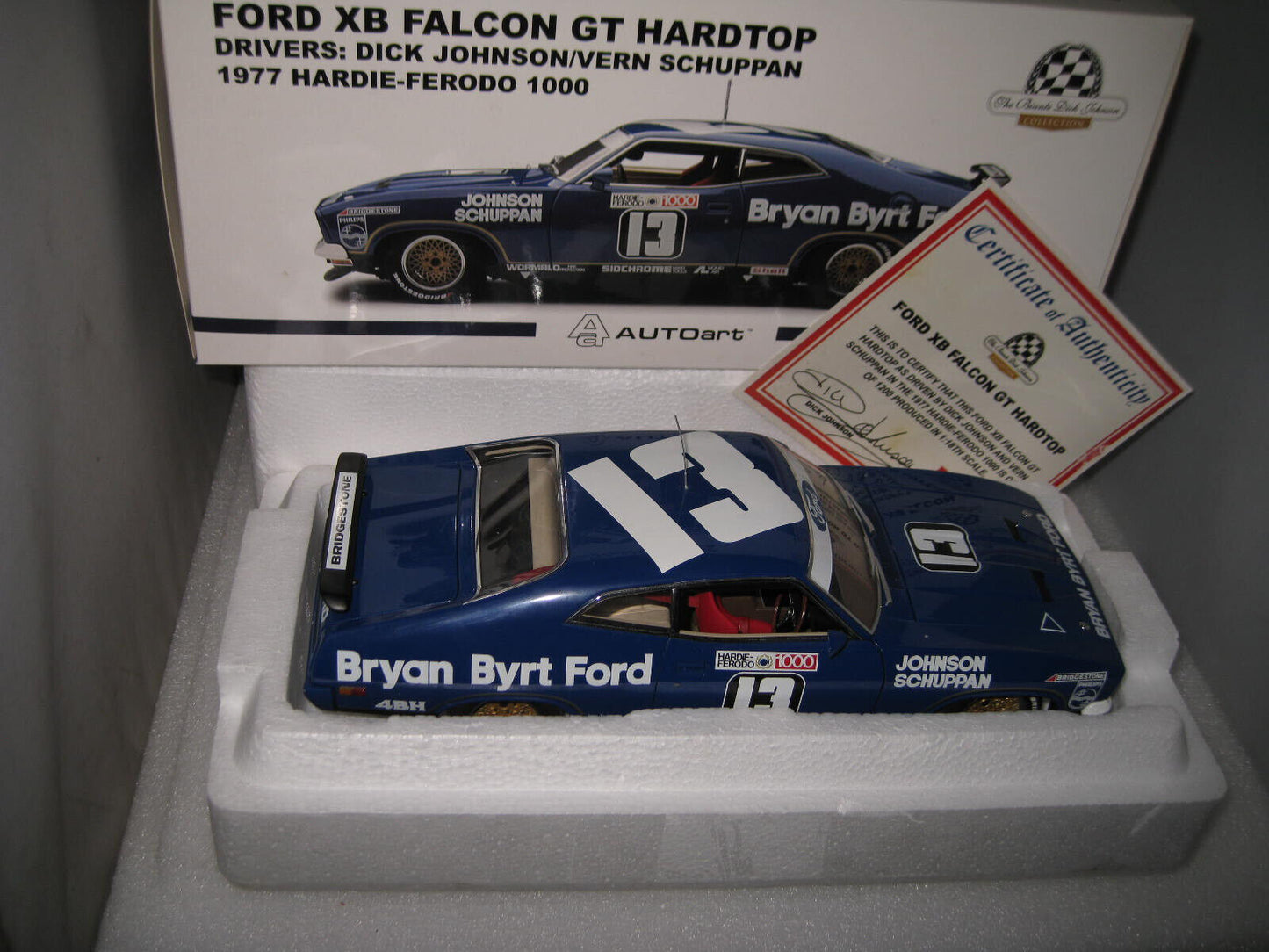 BIANTE 1/18 AUTOart  FORD XB GT FALCON 1977 BATHURST JOHNSON SCHUPPAN #13 #87715