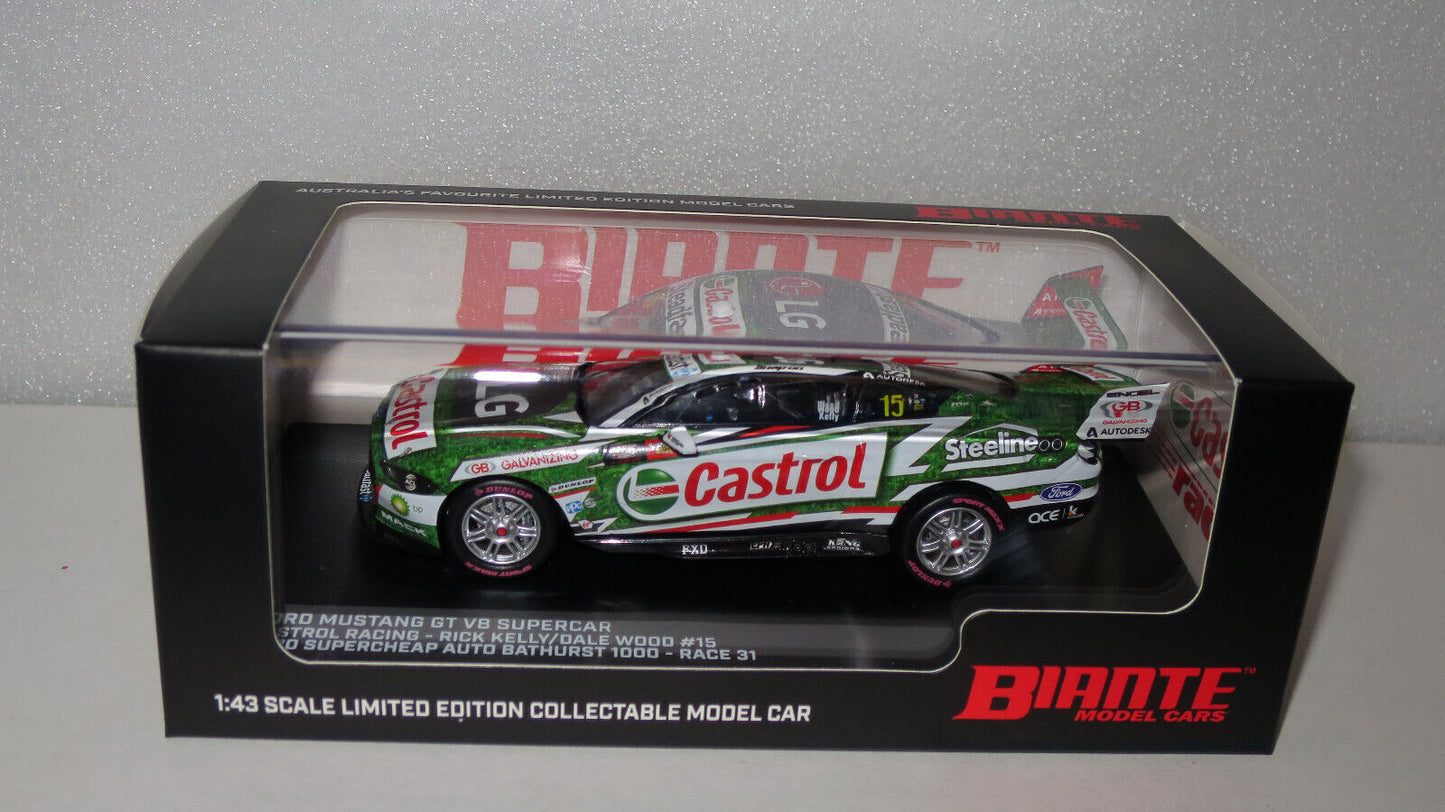 1/43 BIANTE FORD MUSTANG GT KELLY WOOD CASTROL RACING 2020 BATHURST #15 #B43F20C