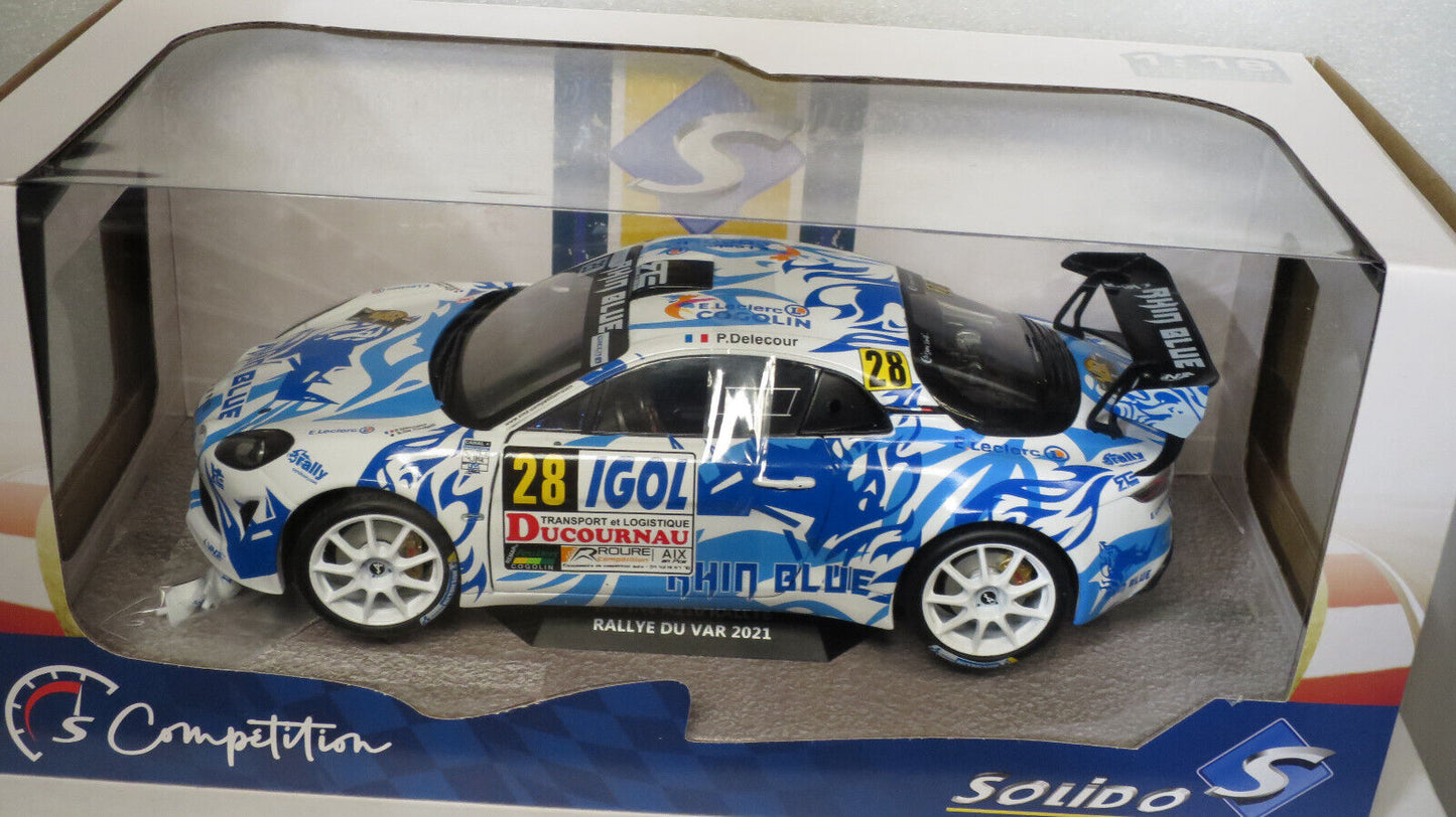 SOLIDO 1/18 WRC ALPINE A110 RALLYE #28 RALLY DU VAR 2021 P DELECOUR #S1801624