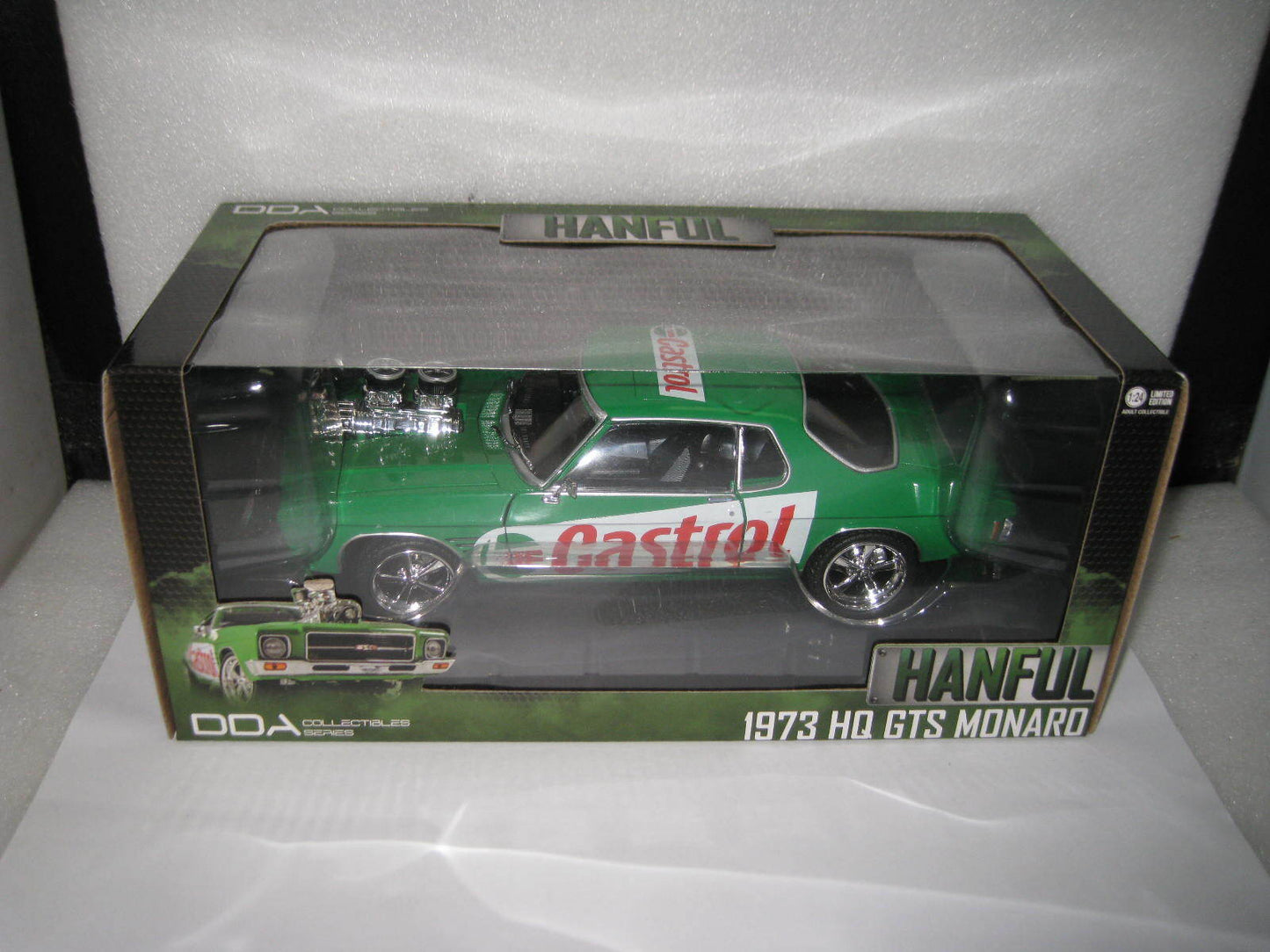 1/24 DDA 1973 Holden Hq Gts Monaro Coupe Hanful Green Castrol Street Machine