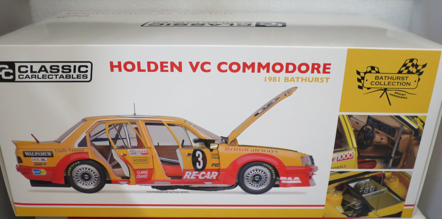 Classic Carlectables Holden VC Commodore 1981 Bathurst JANSON/ PERKINS 18805