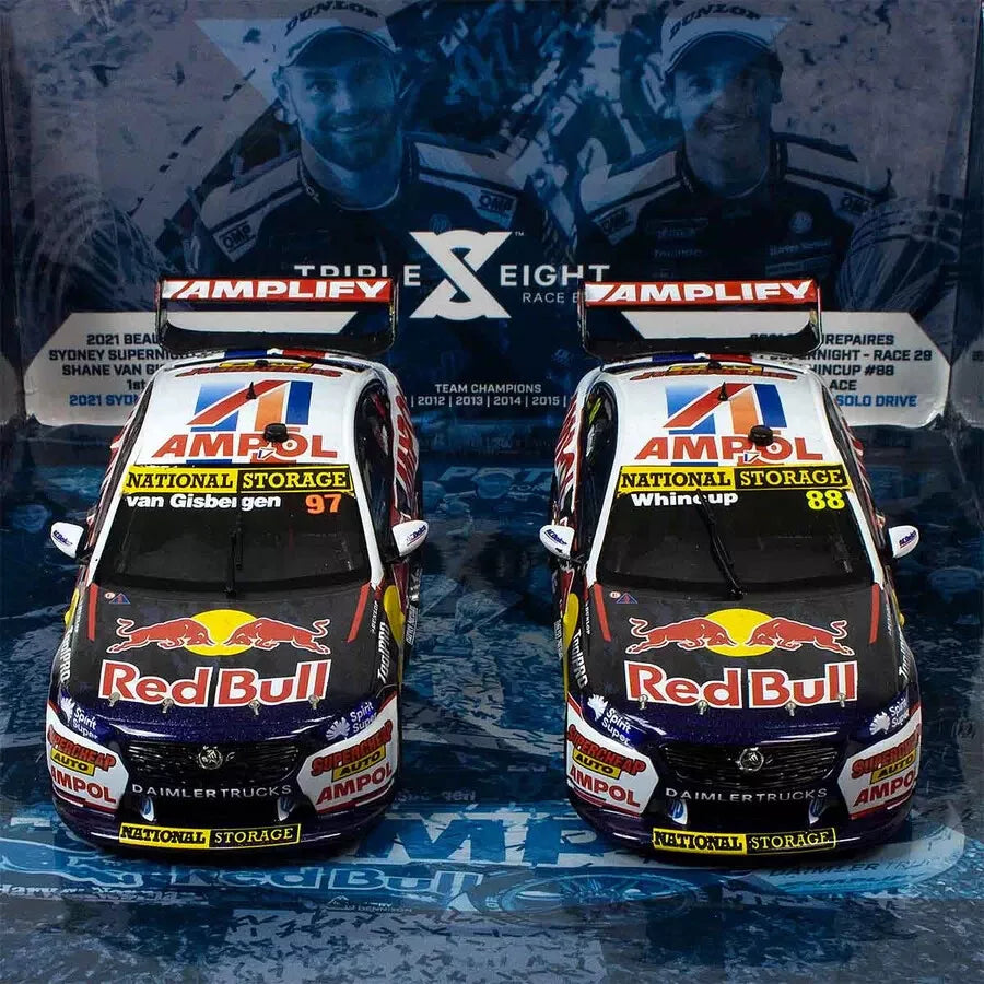 1/43 HOLDEN RED BULL AMPOL RACING VAN GISBERGEN WHINCUP 2021 TEAMS WIN TWIN SET