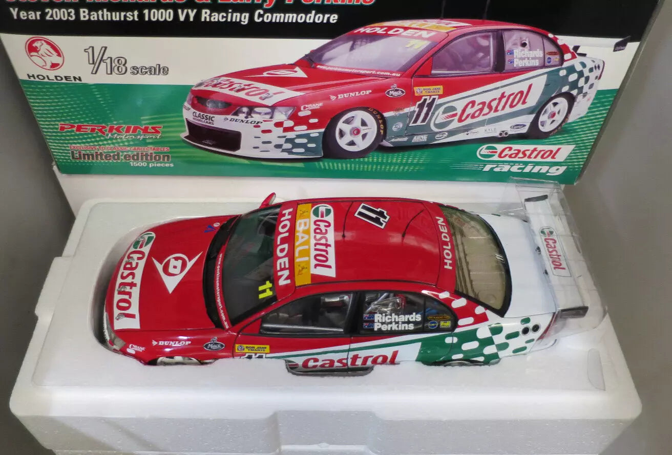 CLASSIC 1/18 HOLDEN VY COMMODORE 2003 BATHURST PERKINS RICHARDS CASTROL #18127