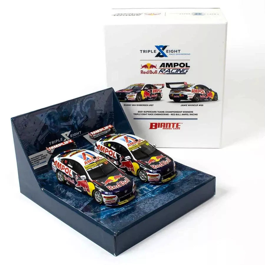 1/43 HOLDEN RED BULL AMPOL RACING VAN GISBERGEN WHINCUP 2021 TEAMS WIN TWIN SET