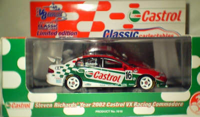 1:43 Classic Carlectables 1016 Steven Richards 2002 Castrol VX Commodore
