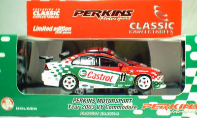 1:43 Classic Carlectables 1011-6 Perkins Motorsport 2003 VY Richards