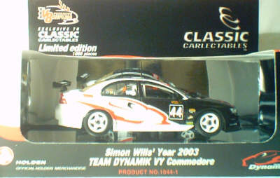 1:43 Classic Carlectables 1044-1 Simon Wills 2003 Team Dynamik VY Commodore