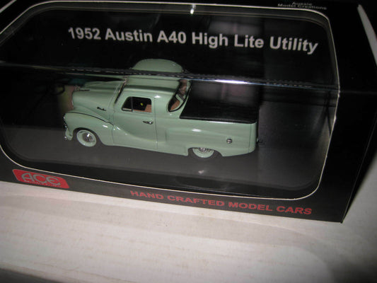 1/43 ACE MODEL CARS 1952 AUSTIN A40 HIGH LITE UTE LIGHT GREEN UTE LTD EDITION