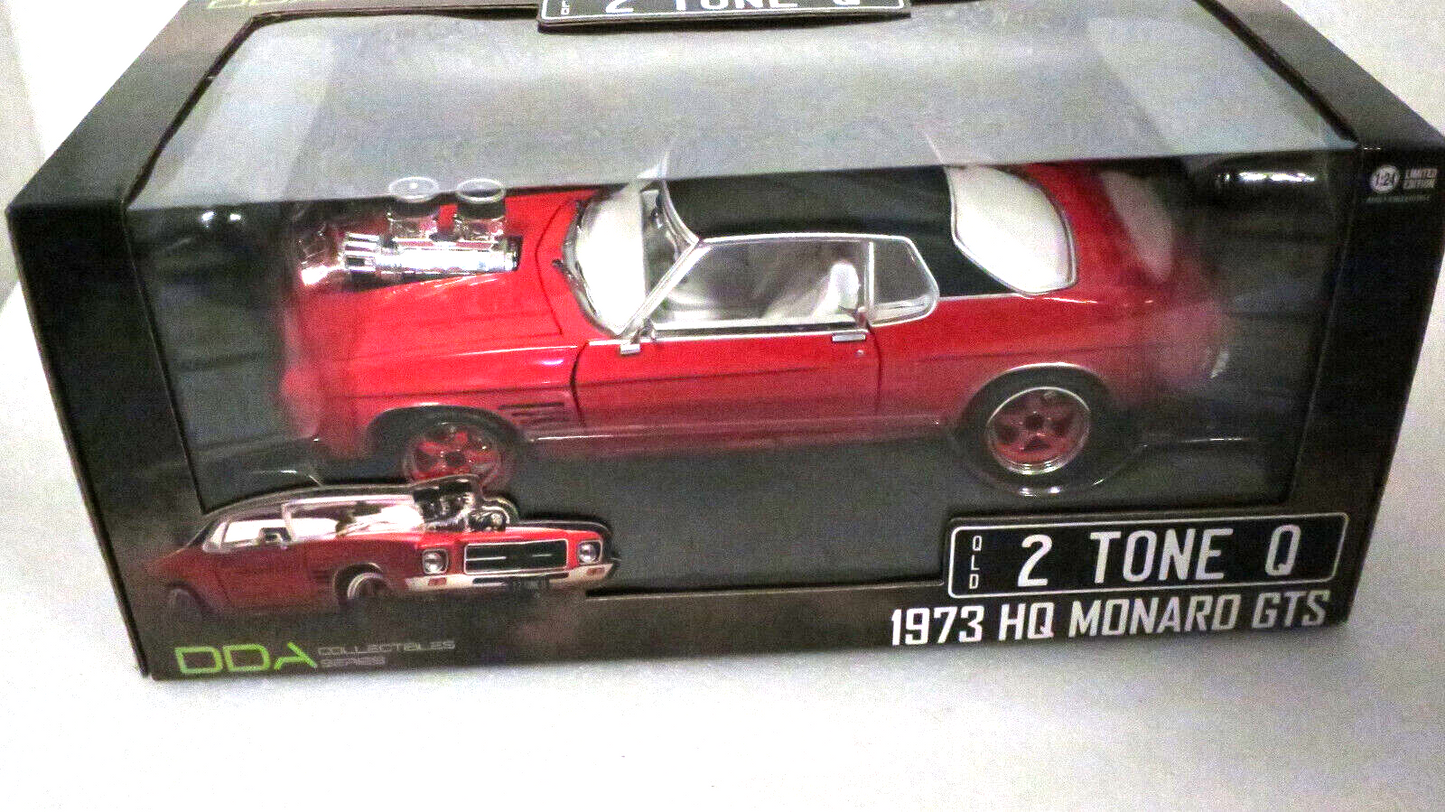 1/24 DDA 1973 Holden Hq Gts Monaro Coupe  2 Tone Q Red / Black Street Machine