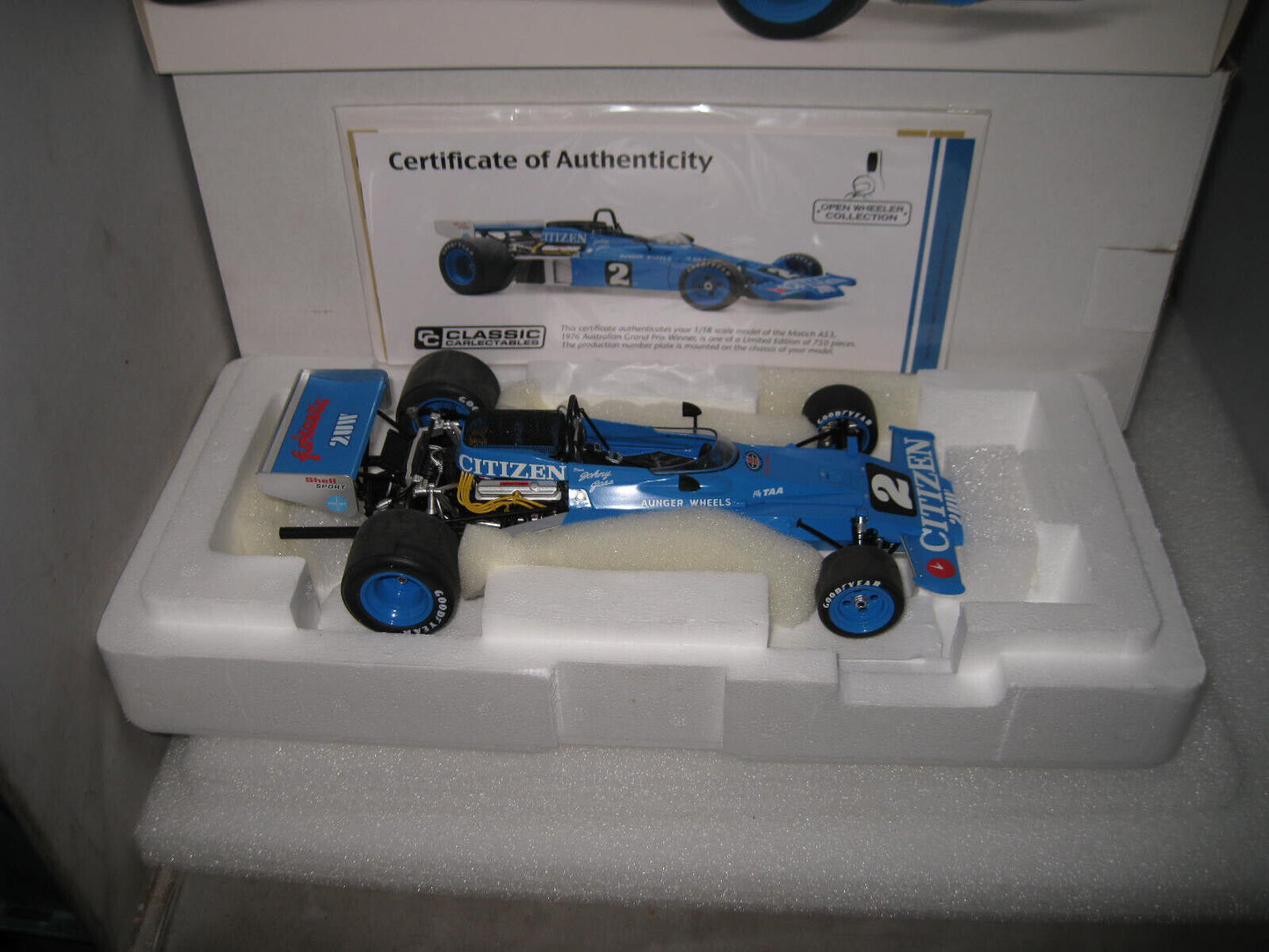 CLASSIC 1/18  MATICH A53 1976 AUSTRALIAN GP WINNER JOHN GOSS #2 OLD STOCK #18530