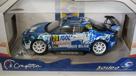SOLIDO 1/18 WRC ALPINE A110 RALLYE #20 RALLY DU VAR 2021 F DELECOUR #S1801623