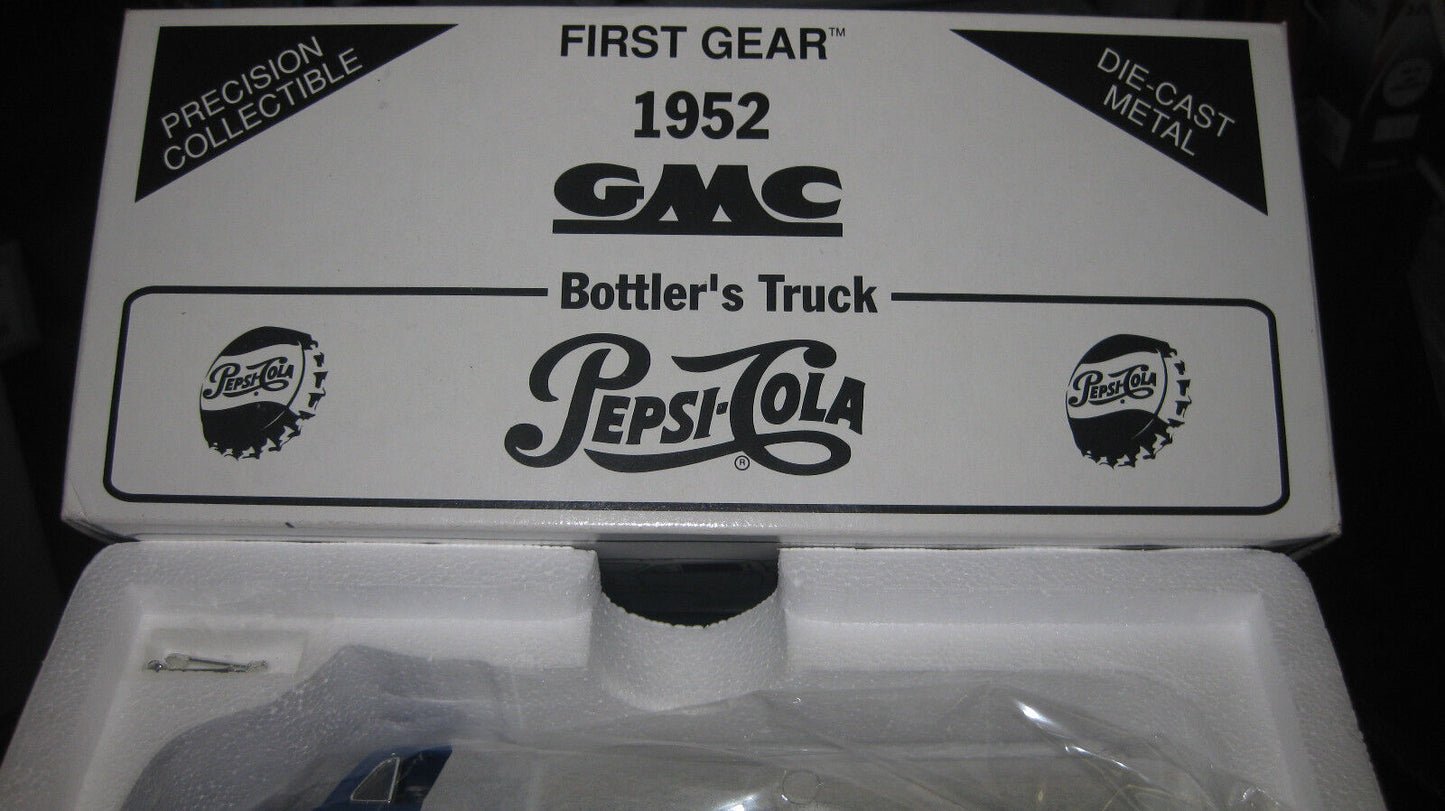 1/34 1St First Gear 1952 Gmc Bottler'S Delivery Truck Blue Pepsi-Ice Cold19-1220