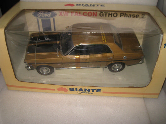 Biante 1/18 Ford Falcon Xw Gtho Phase 2 Grecian Gold Old Shop Stock #22731