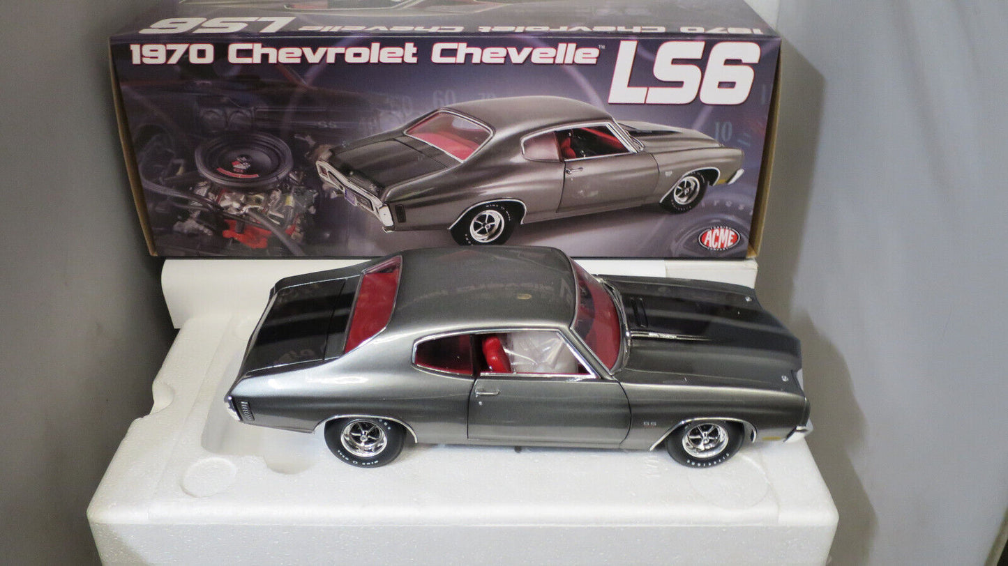 ACME 1/18 1970 CHEVROLET CHEVELLE LS6 SUPER SPORT GREY   A1805523