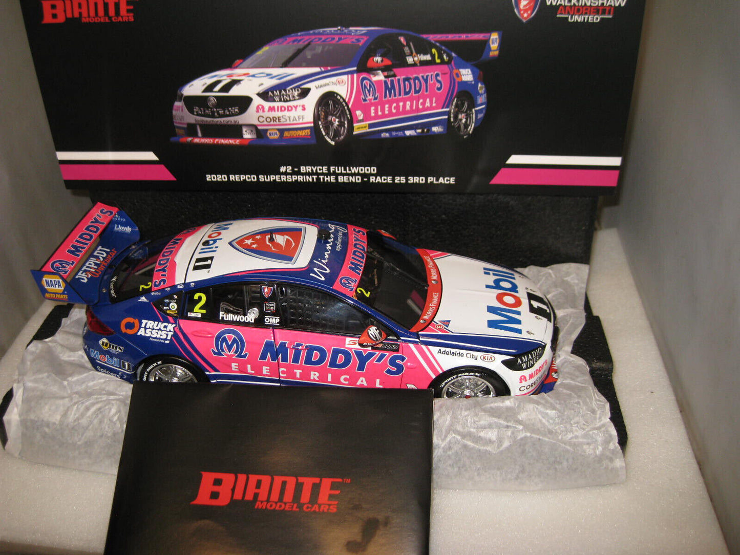 Biante 1/18 Holden Zb Commodore V8 Supercar 2020 The Bend Fullwood 3Rd Race 25