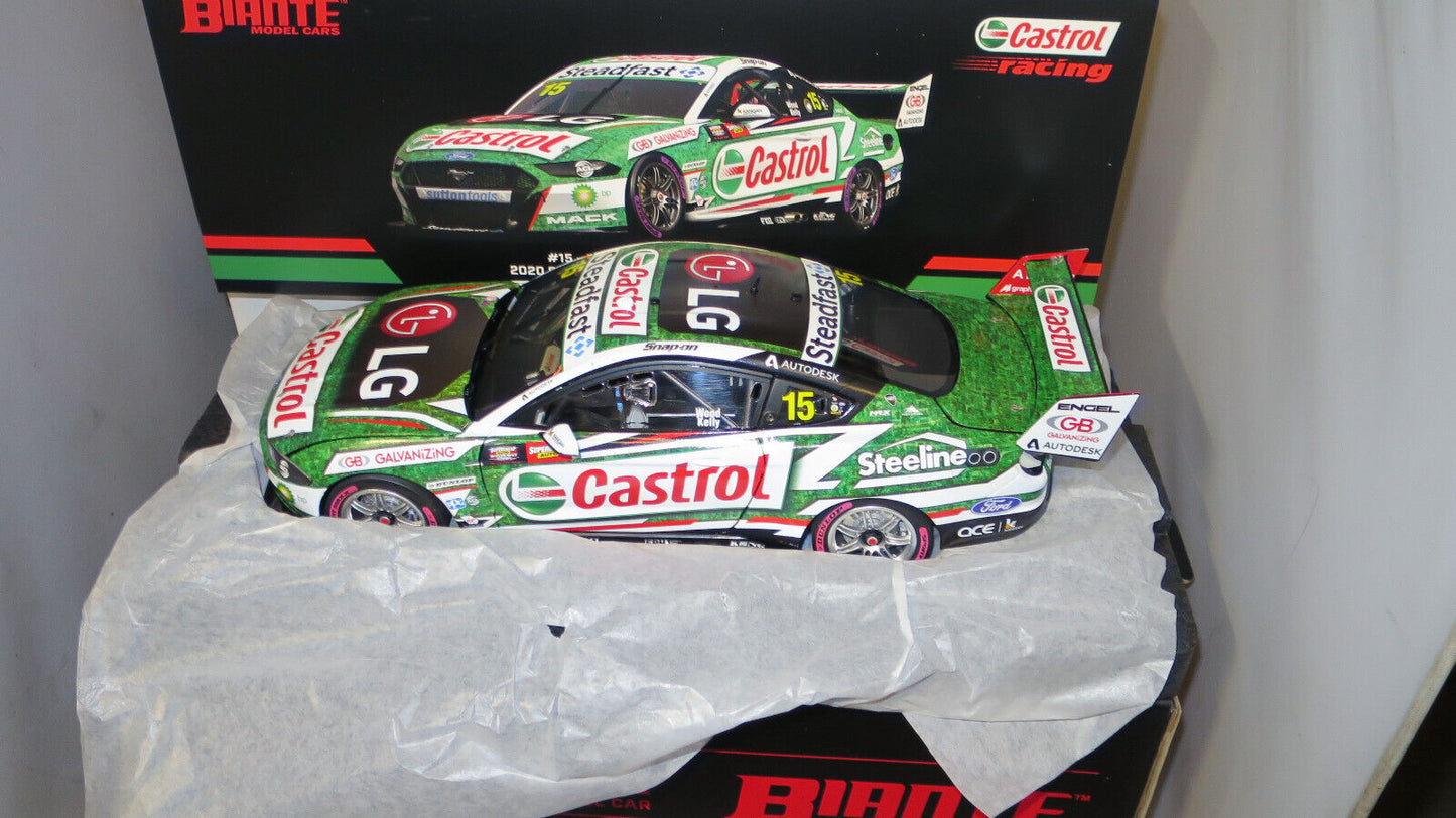 1/18 BIANTE FORD MUSTANG GT KELLY WOOD CASTROL RACING 2020 BATHURST #15 #B18F20C