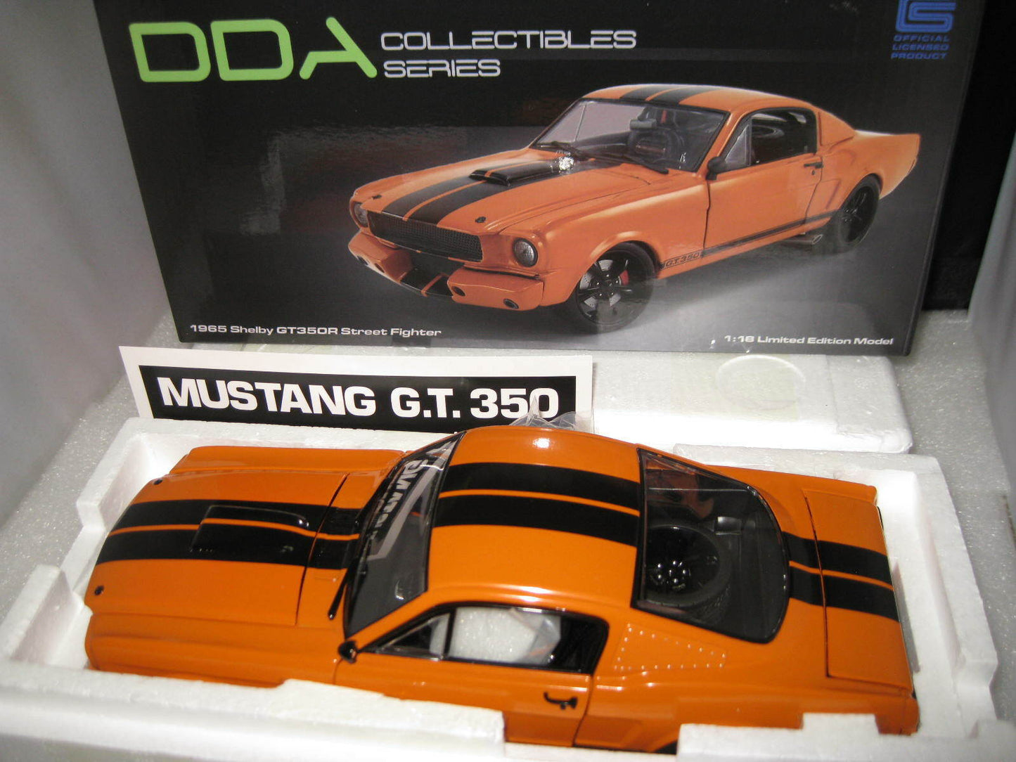 DDA Acme 1/18 Ford Mustang 1965 Shelby Gt350R Twister Orange  Street Fighter
