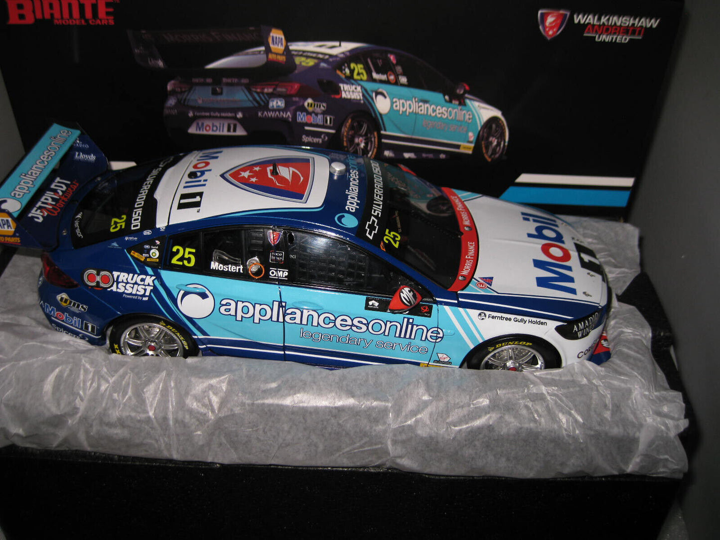 BIANTE 1/18 HOLDEN ZB COMMODORE 2020 ADELAIDE 500 CHAZ MOSTERT #25 WAUR #B18H20B