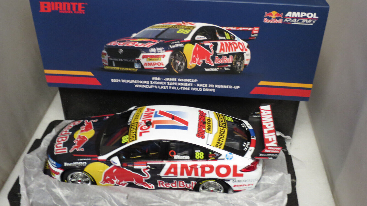 Biante 1/18 Holden Zb Commodore Whincup Last Solo Full Time Drive 2021 Red Bull