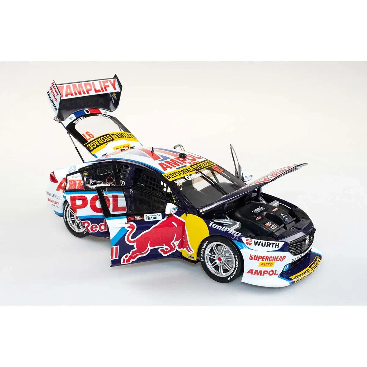 BIANTE 1/18 Supercars ZB Commodore Red Bull 97 Van Gisbergen 2022 Perth Race 10