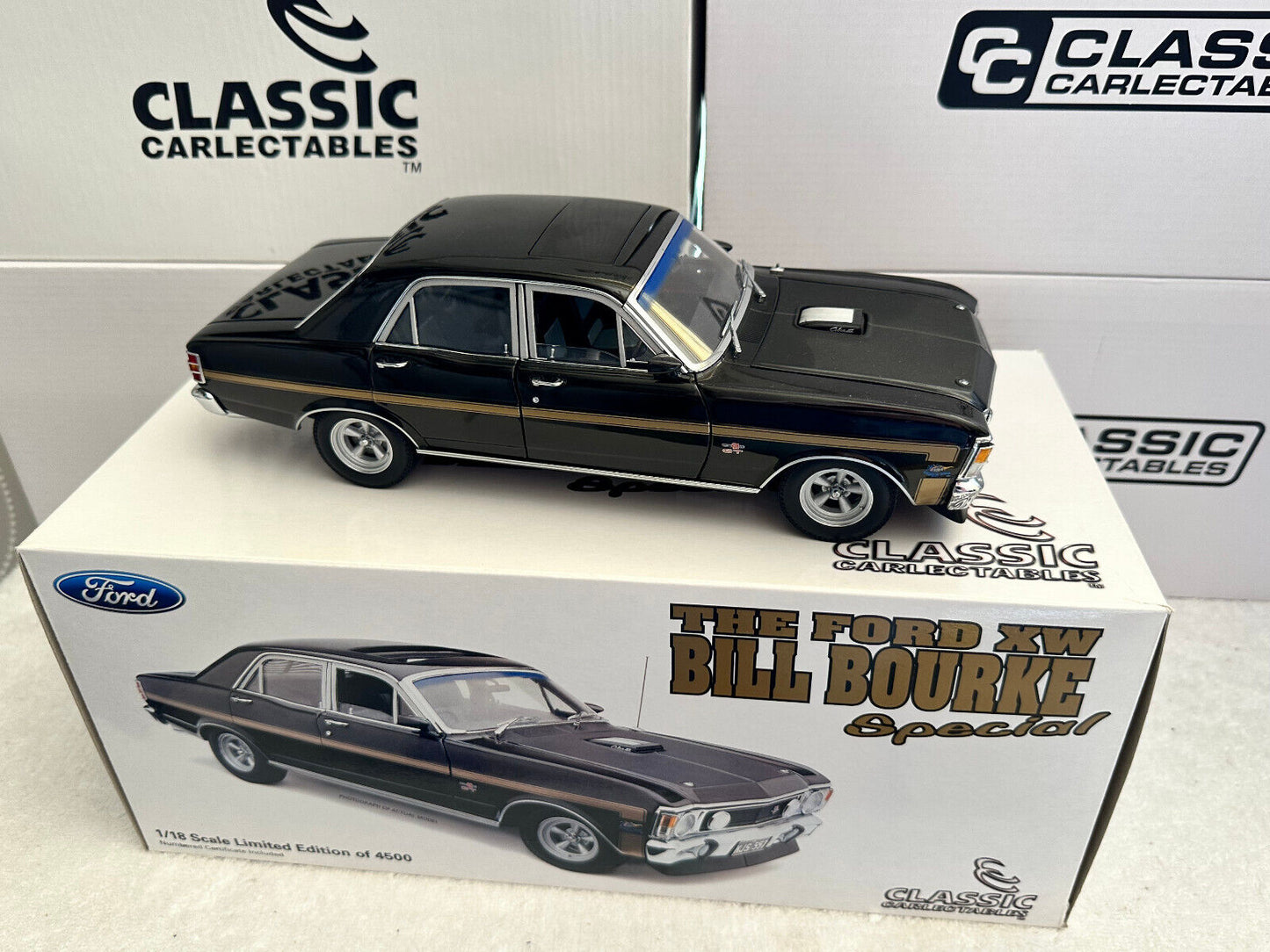 CLASSIC 1/18 FORD XW  FALCON BILL BOURKE SPECIAL COBRA JET BLACK #18168