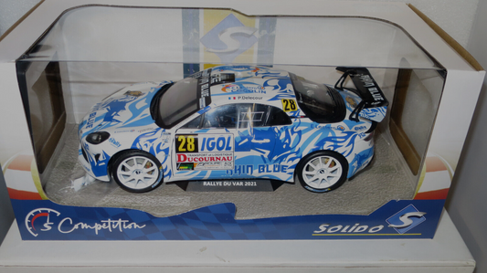 SOLIDO 1/18 WRC ALPINE A110 RALLYE #28 RALLY DU VAR 2021 P DELECOUR #S1801624