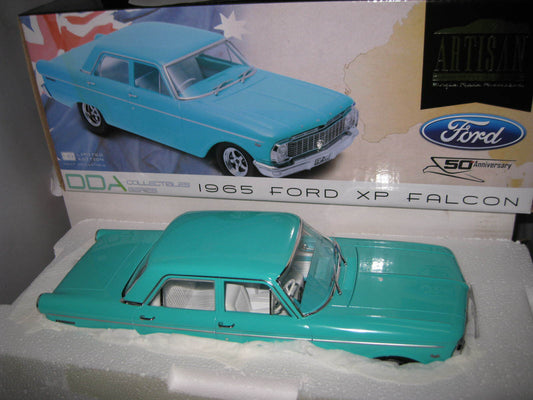 1/18 Greenlight DDA 1965 Ford Xp Falcon Sedan Turquoise 50Th Aaniversary #DDA002
