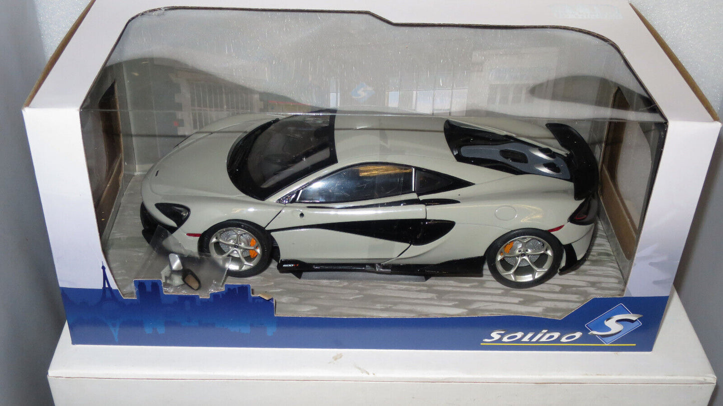 SOLIDO 1/18 DIECAST McLAREN 600LT COUPE 2018 BLADE SILVER ROAD CAR #S1804506