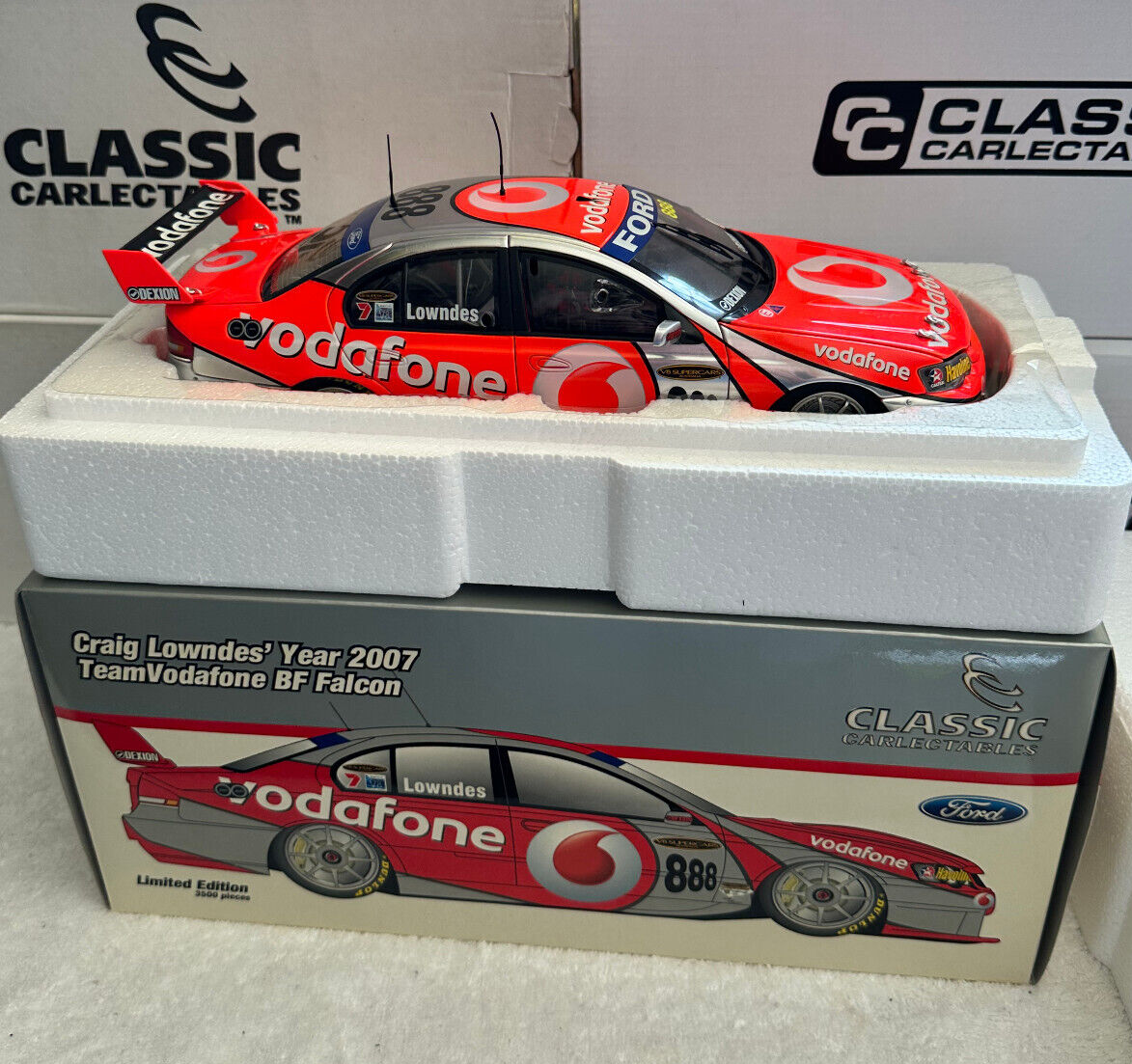 CLASSIC 1/18 FORD BF FALCON 888 2007 CRAIG LOWNDES SEASON CAR V8 SUPER ...