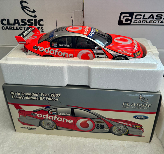 CLASSIC 1/18 FORD BF FALCON 888 2007 CRAIG LOWNDES SEASON CAR V8 SUPERCAR #18281