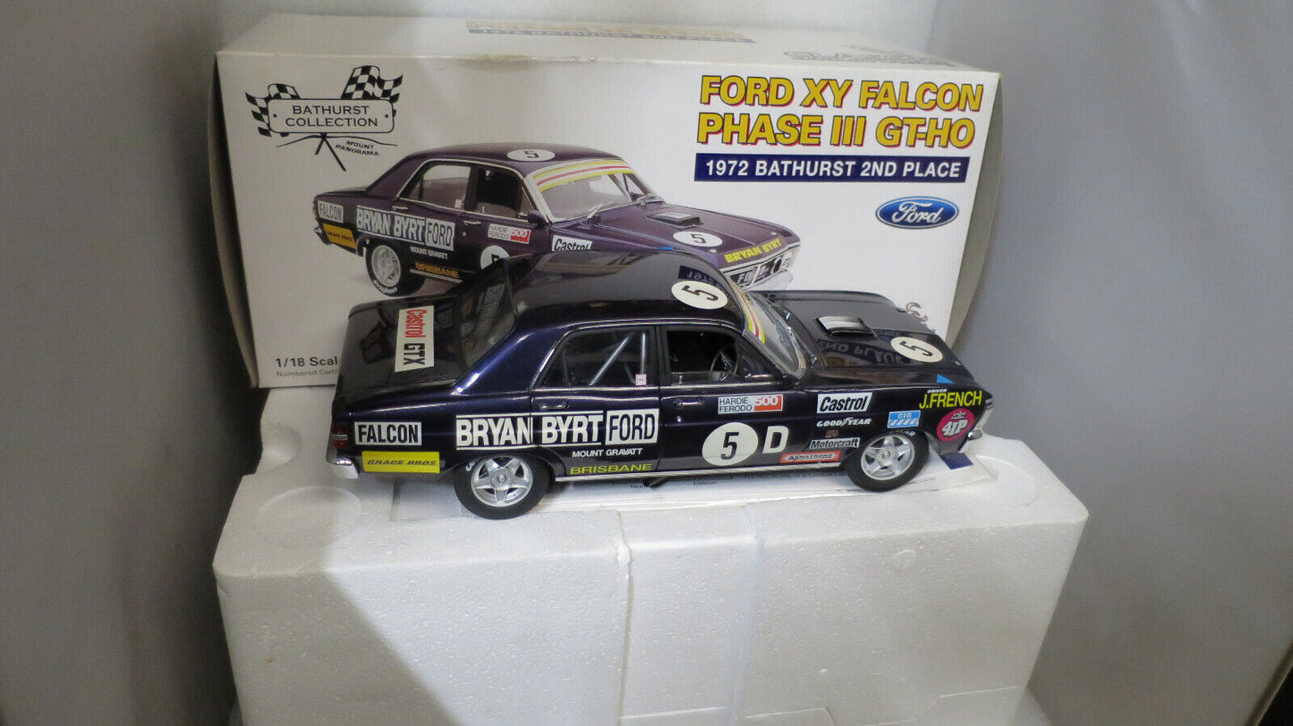 CLASSIC 1/18 FORD XY FALCON GTHO PHASE III 1972 BATHURST 2nd PLACE FRENCH 18160