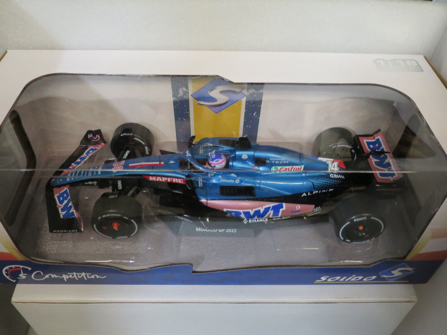 SOLIDO 1/18 F1 Alpine A522 #14 BWT Monaco GP 2022 FERANDO FALONSO  #S1808803